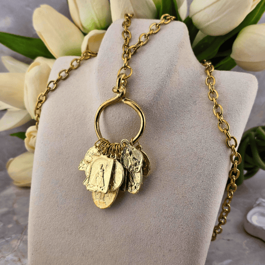 Sister Dulce Gift Shop, Shepherds Staff, Religious Store, Cypress Springs Mercedarian Prayer Center, Gold Saint Necklace