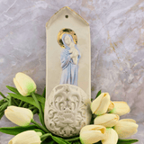 Sister Dulce Gift Shop, Shepherds Staff, Religious Store, Cypress Springs Mercedarian Prayer Center, Holy Water Font, Madonna and Child