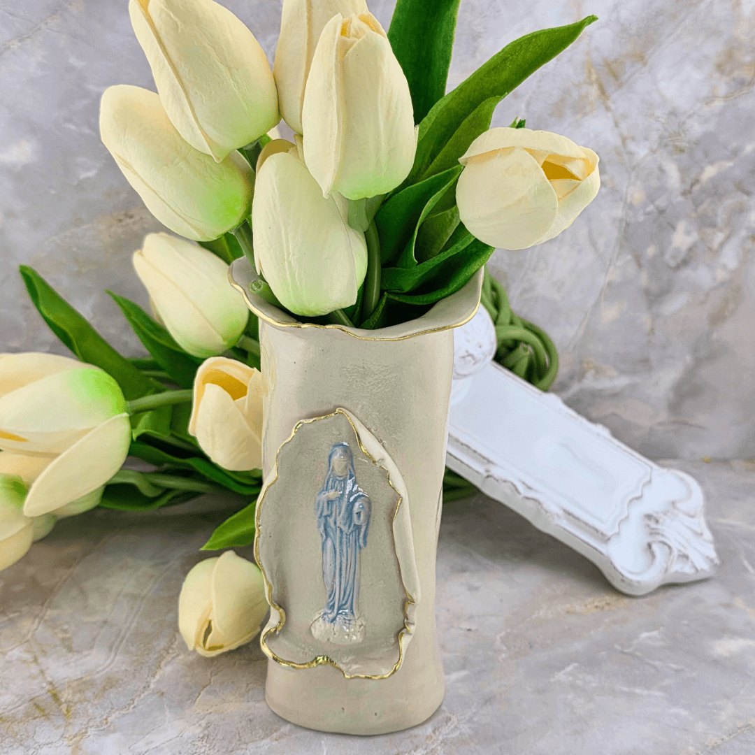 Sister Dulce Gift Shop, Shepherds Staff, Religious Store, Cypress Springs Mercedarian Prayer Center, Sacred Treasures, Mary Vase