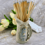 Sister Dulce Gift Shop, Shepherds Staff, Religious Store, Cypress Springs Mercedarian Prayer Center, Sacred Treasures, Madonna and Child Match Vase