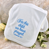 Sister Dulce Gift Shop, Shepherds Staff, Religious Store, Cypress Springs Mercedarian Prayer Center, Blue Embroidered Burp Cloth, For This Child We Have Prayed