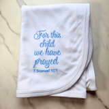 Sister Dulce Gift Shop, Shepherds Staff, Religious Store, Cypress Springs Mercedarian Prayer Center, Embroidered Blue For This Child We Have Prayed