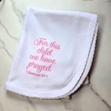 Sister Dulce Gift Shop, Shepherds Staff, Religious Store, Cypress Springs Mercedarian Prayer Center, Embroidered Pink For This Child We Have Prayed