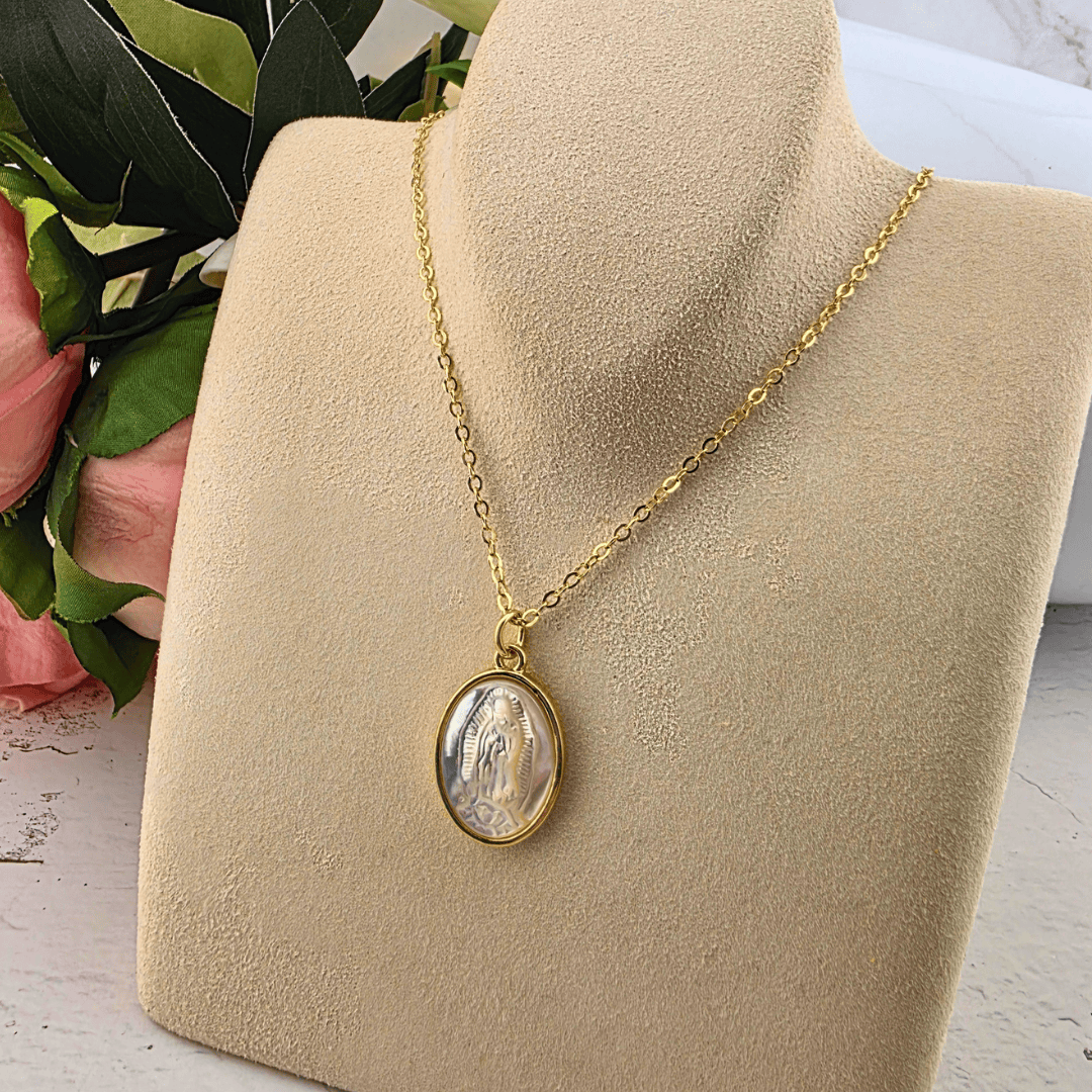 Sister Dulce Gift Shop, Shepherds Staff, Religious Store, Cypress Springs Mercedarian Prayer Center, Our Lady of Guadalupe Pendant Necklace