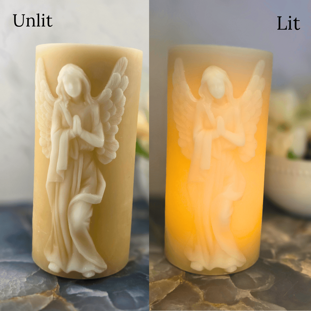 Sister Dulce Gift Shop, Shepherds Staff, Religious Store, Cypress Springs Mercedarian Prayer Center, Catholic, Angel LED Candle
