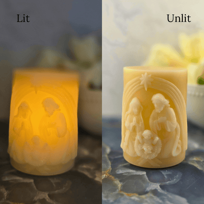 Sister Dulce Gift Shop, Shepherds Staff, Religious Store, Cypress Springs Mercedarian Prayer Center, Catholic, Nativity LED Candle