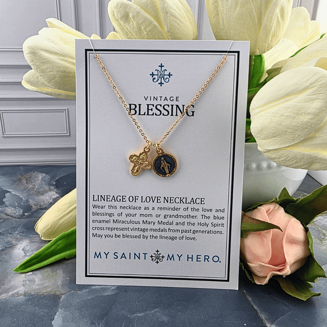 Vintage Blessing Lineage of Love Gold Necklace