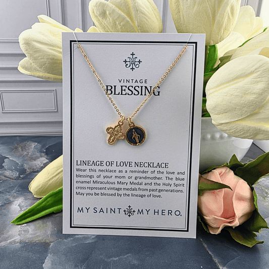 Vintage Blessing Lineage of Love Gold Necklace