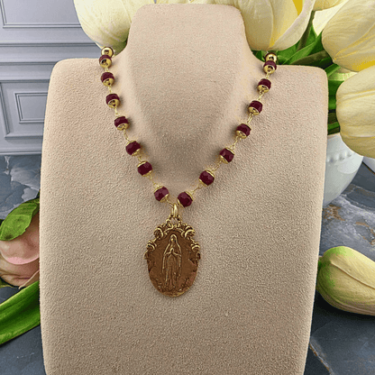 Ruby Beaded Devotional Necklace Collection