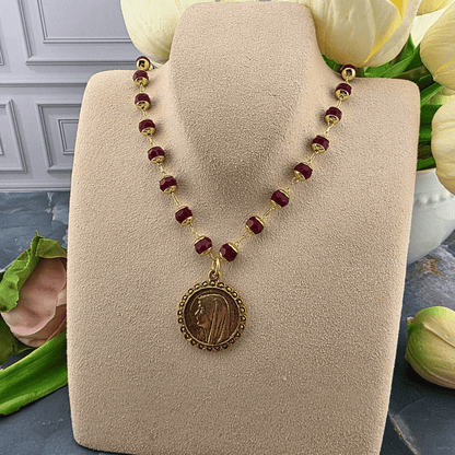Ruby Beaded Devotional Necklace Collection