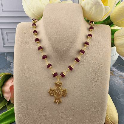 Ruby Beaded Devotional Necklace Collection