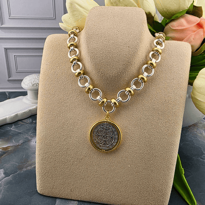 Spinning Miraculous Medal Pendant Necklace, Sister Dulce Gift Shop, Shepherds Staff, Religious Store, Cypress Springs Mercedarian Prayer Center, Catholic, 