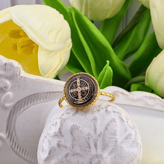 Saint Benedict Adjustable Ring