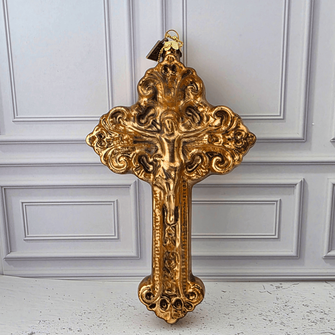 cross of grace ornament, Sister Dulce Gift Shop, Shepherds Staff, Religious Store, Cypress Springs Mercedarian Prayer Center, Catholic, christmas ornament, new item, home decor
