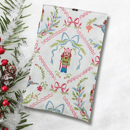 Whimsical Nutcracker Christmas Tea Towels, nutcracker ballet tea towel, Sister Dulce Gift Shop, Shepherds Staff, Religious Store, Cypress Springs Mercedarian Prayer Center, Catholic, home decor, kitchen decor, new item