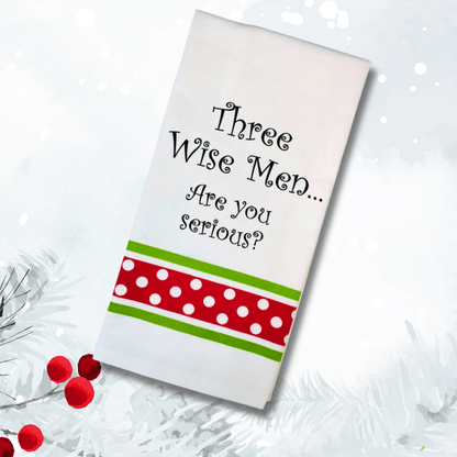 Christmas Embroidered Tea Towel