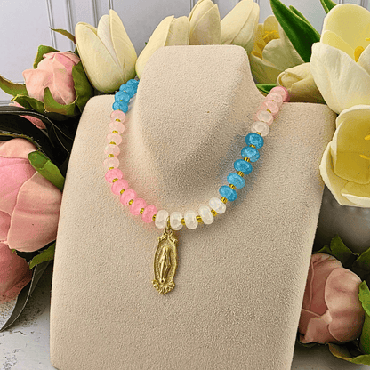 Sister Dulce Gift Shop, Shepherds Staff, Religious Store, Cypress Springs Mercedarian Prayer Center, Catholic, multicolored beaded necklace, jewelry, miraculous medal, parker madison, new item, trending item, popular item 