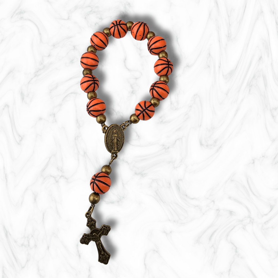 Sister Dulce Gift Shop, Shepherds Staff, Religious Store, Cypress Springs Mercedarian Prayer Center, Catholic, game day, kids, basketball one decade rosary, gift for him, gift for her, young adult, popular item, new item