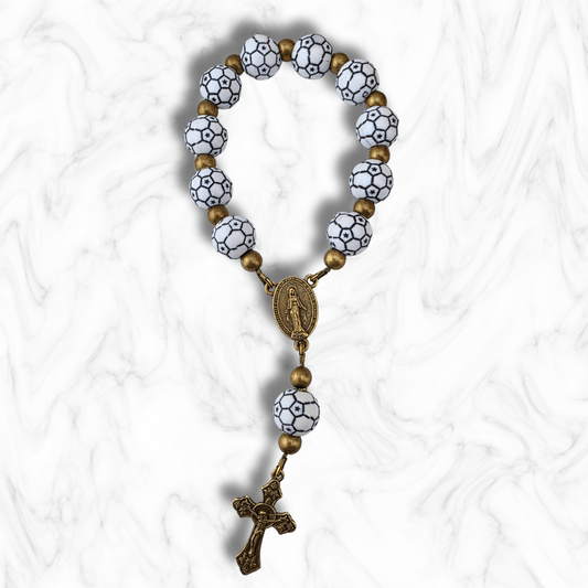 Sister Dulce Gift Shop, Shepherds Staff, Religious Store, Cypress Springs Mercedarian Prayer Center, Catholic, game day, kids, soccer one decade rosary, gift for him, gift for her, young adult, popular item, new item