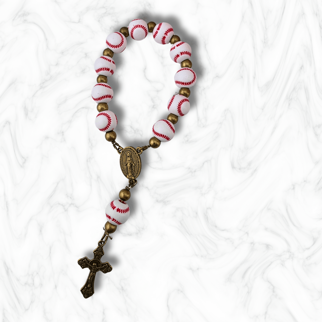 Sister Dulce Gift Shop, Shepherds Staff, Religious Store, Cypress Springs Mercedarian Prayer Center, Catholic, game day, kids, baseball one decade rosary, gift for him, gift for her, young adult, popular item, new item