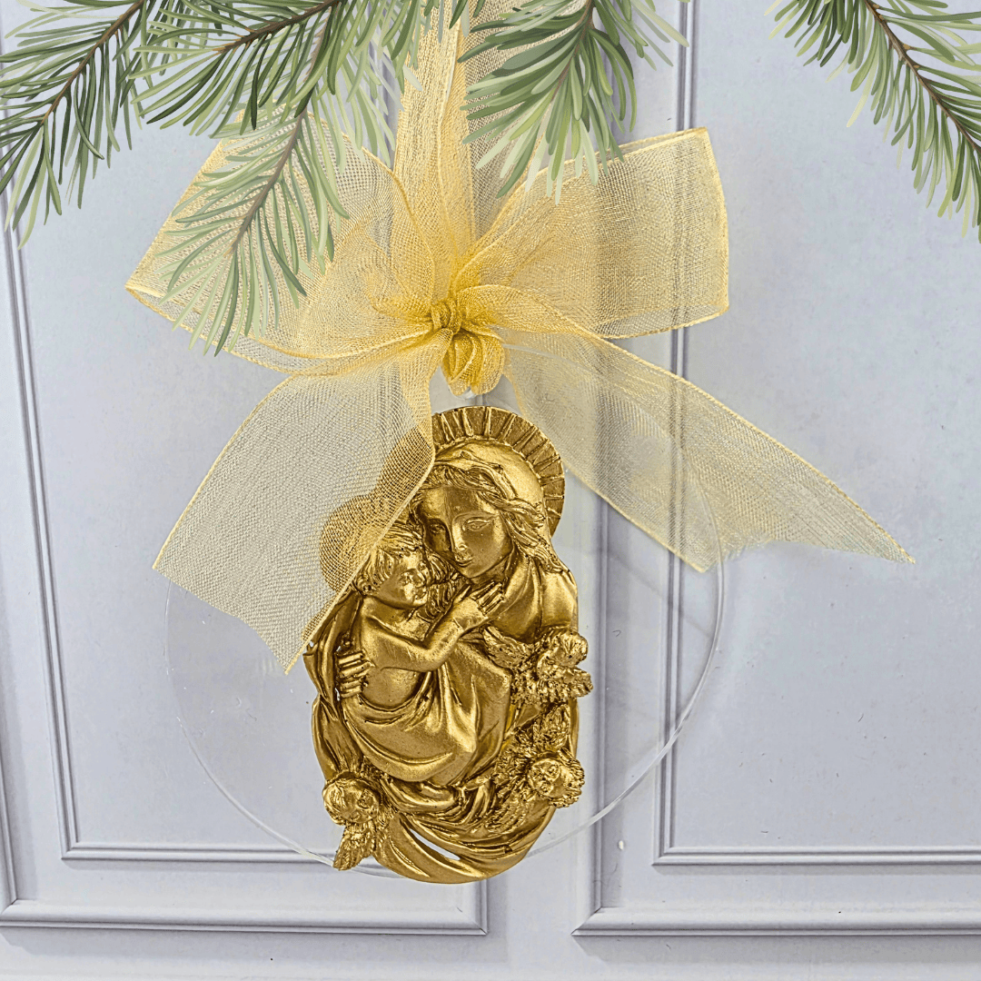 Gold Medallion Acrylic Ornament Collection