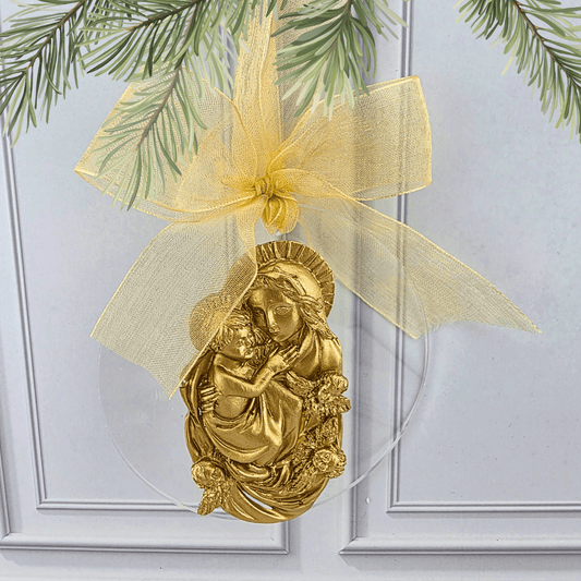 Gold Medallion Acrylic Ornament Collection