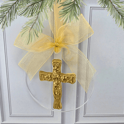 Gold Medallion Acrylic Ornament Collection