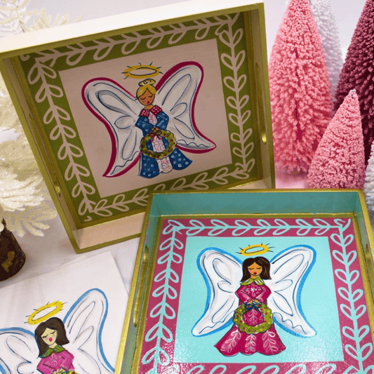Colorful Angel Decorative Tray – Assorted Designs
