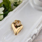 puffy heart charm, charm for necklace, bracelet, sister dulce, shepherds staff gift shop