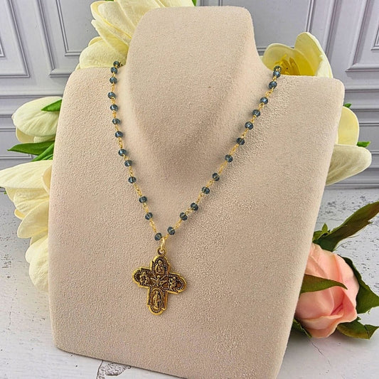 Wire- Wrapped Crystal Medal Necklace Collection