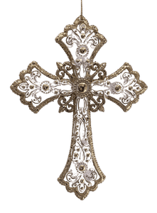 5" Jeweled Cross Ornament Ornament Raz Imports