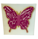 8x8 Butterly on Canvas Artwork Light Pink and Whit Artwork Bella Gifts to Geaux