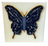 8x8 Butterly on Canvas Artwork Navy and White Artwork Bella Gifts to Geaux