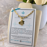 Sister Dulce Gift Shop, Religious Store, Catholic Store, Gold, Renewal, Consecration Necklace, Jewelry, Cypress Springs Mercedarian Prayer Center