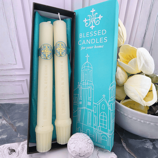 Saint Benedict Candles 100% Beeswax Blessed Candles for Protection