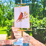 Acrylic Easel Frame With Gilded Watercolor Prints Cardinal Home Decor Raz Imports