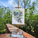 Acrylic Easel Frame With Gilded Watercolor Prints Dragonflies Home Decor Raz Imports