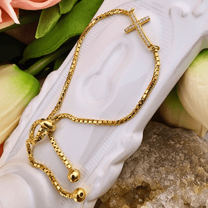 Adjustable Cross Bracelet Bracelets Sara Trade LLC