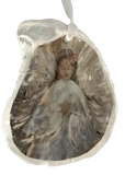Angels on White Oyster Shell Ornament Praying Angel Ornament , ister Dulce Gift Shop, Catholic Store, Religious Store, Catholic Christmas, Religious Christmas
