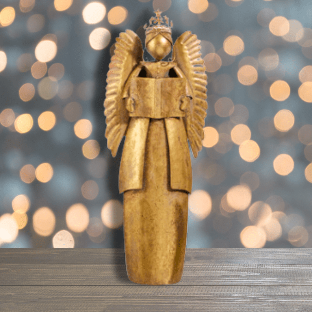 Antiqued Gold Angels 20.5" Christmas Raz Imports
