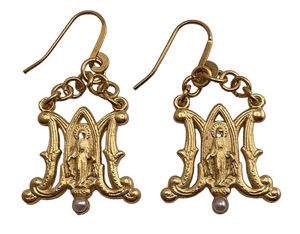Auspice Maria Earrings With CZ Stone Necklace Weisinger Designs