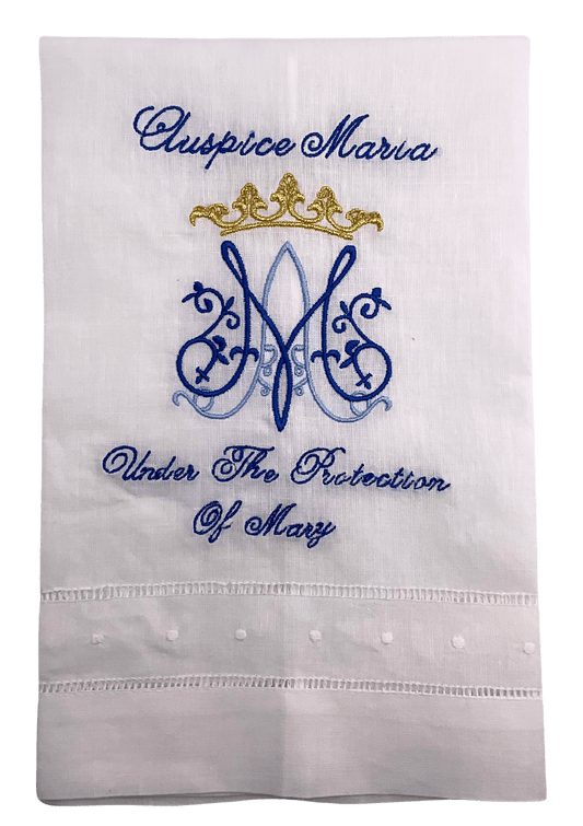 Sister Dulce Gift Shop, Catholic Store, Religious Store, Catholic Home Decor, Religious Home Decor, Catholic Tea Towel, Religious Tea Towel, Auspice Maria Tea Towel