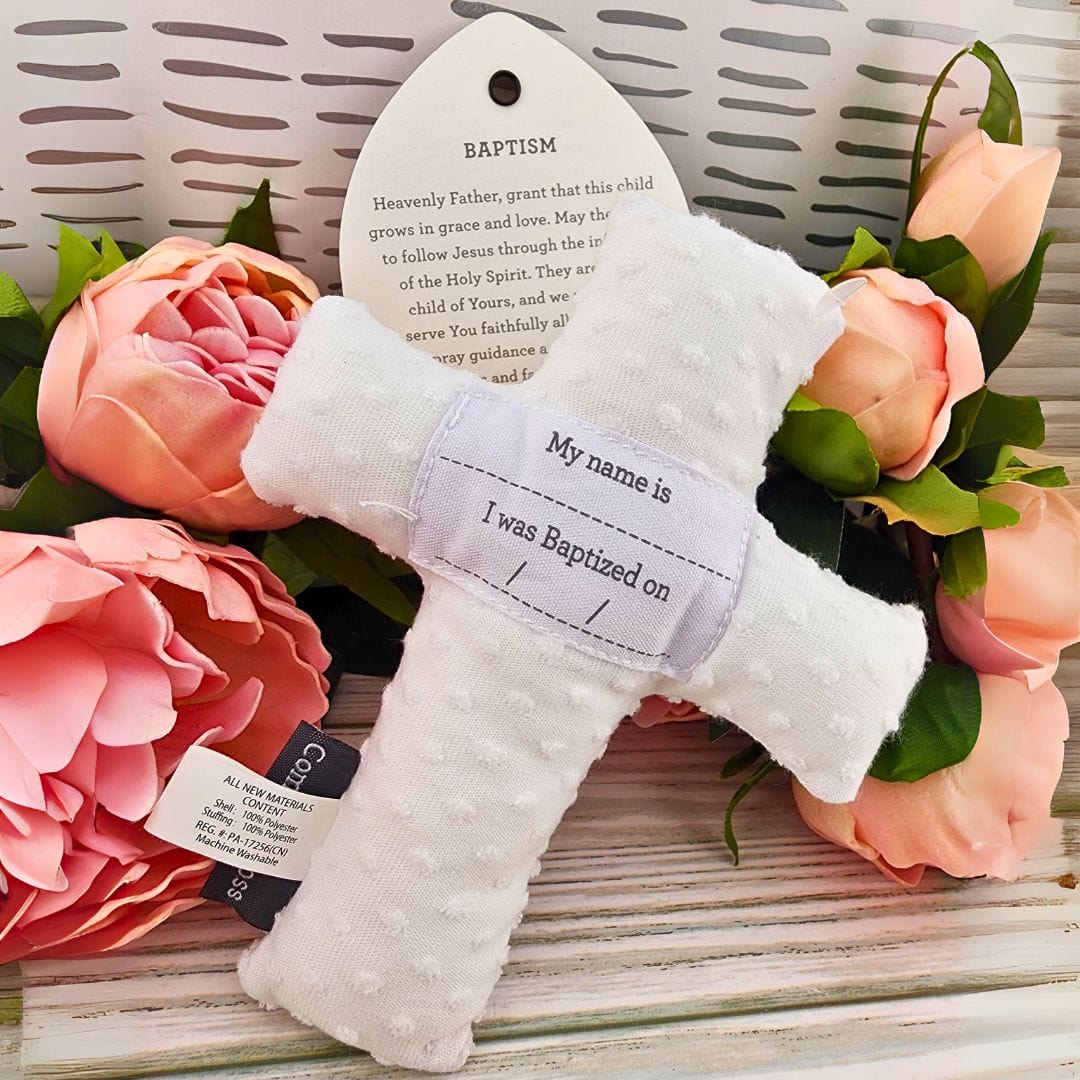 Sister Dulce Gift Shop. Catholic Store, Religious Store,  Baptism Comfort Cross, Catholic Baby Shower, Religious Baby Shower