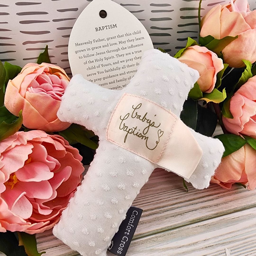 Sister Dulce Gift Shop. Catholic Store, Religious Store,  Baptism Comfort Cross, Catholic Baby Shower, Religious Baby Shower
