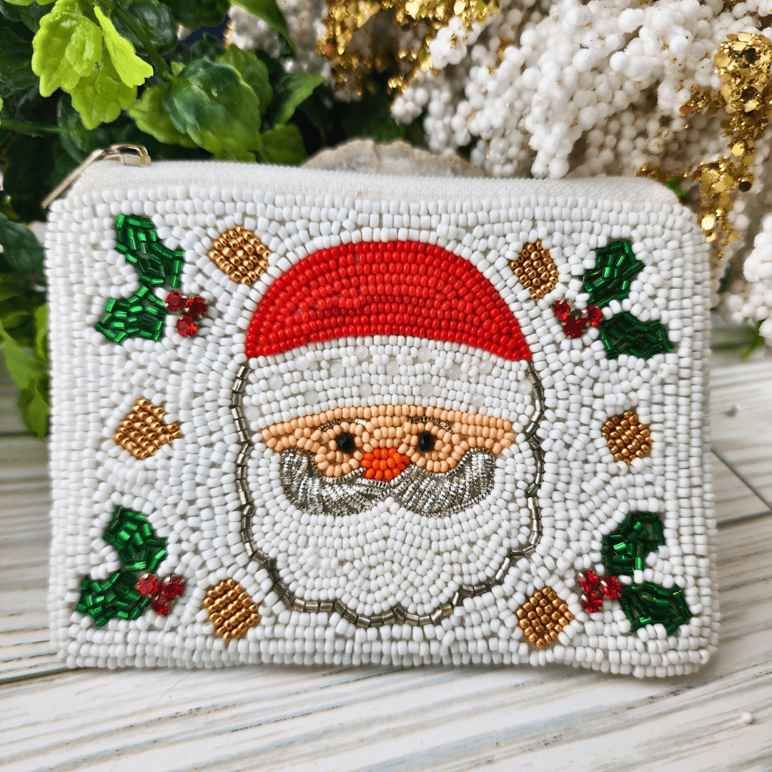 Beaded Santa Coin Purse Accessory Golden Stella