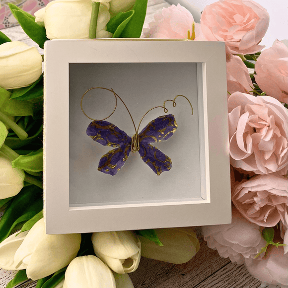 Beautiful Soul Purple Butterfly Shadow Box Artwork Demdaco