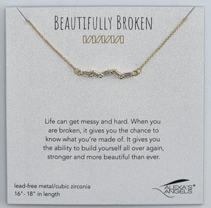 Beautifully Broken Necklace Silver Necklace Roman