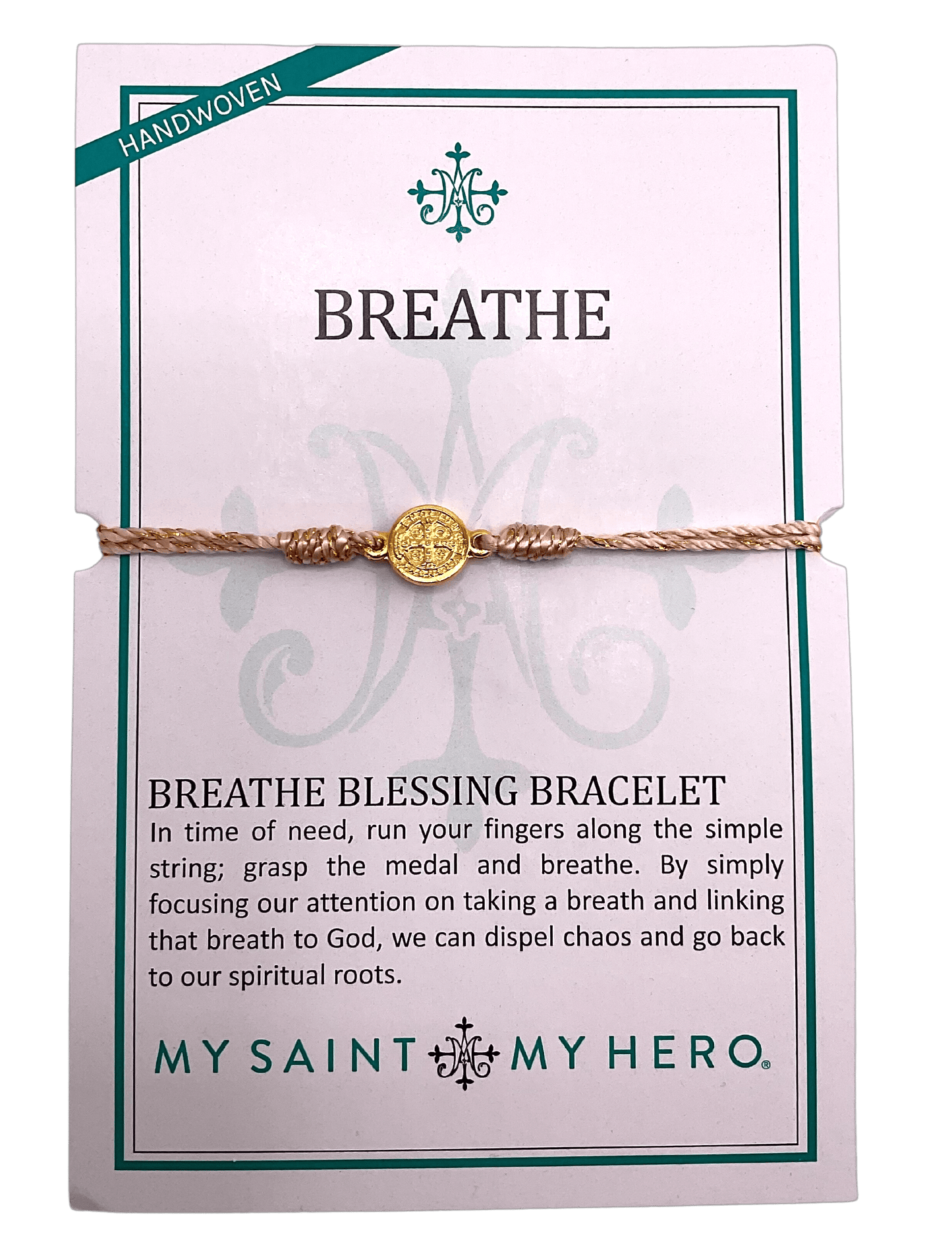 Benedictine Medal Breathe Bracelet Rose Gold and Gold Bracelet My Saint My Hero