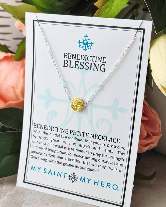 Benedictine Petite Necklace - Gold/Silver Necklace My Saint My Hero