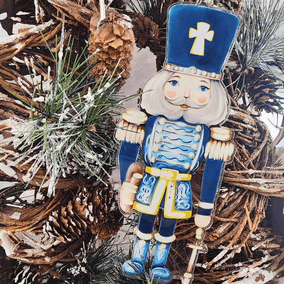 Blue Nutcracker Acrylic Ornament Ornament Sacred Treasures